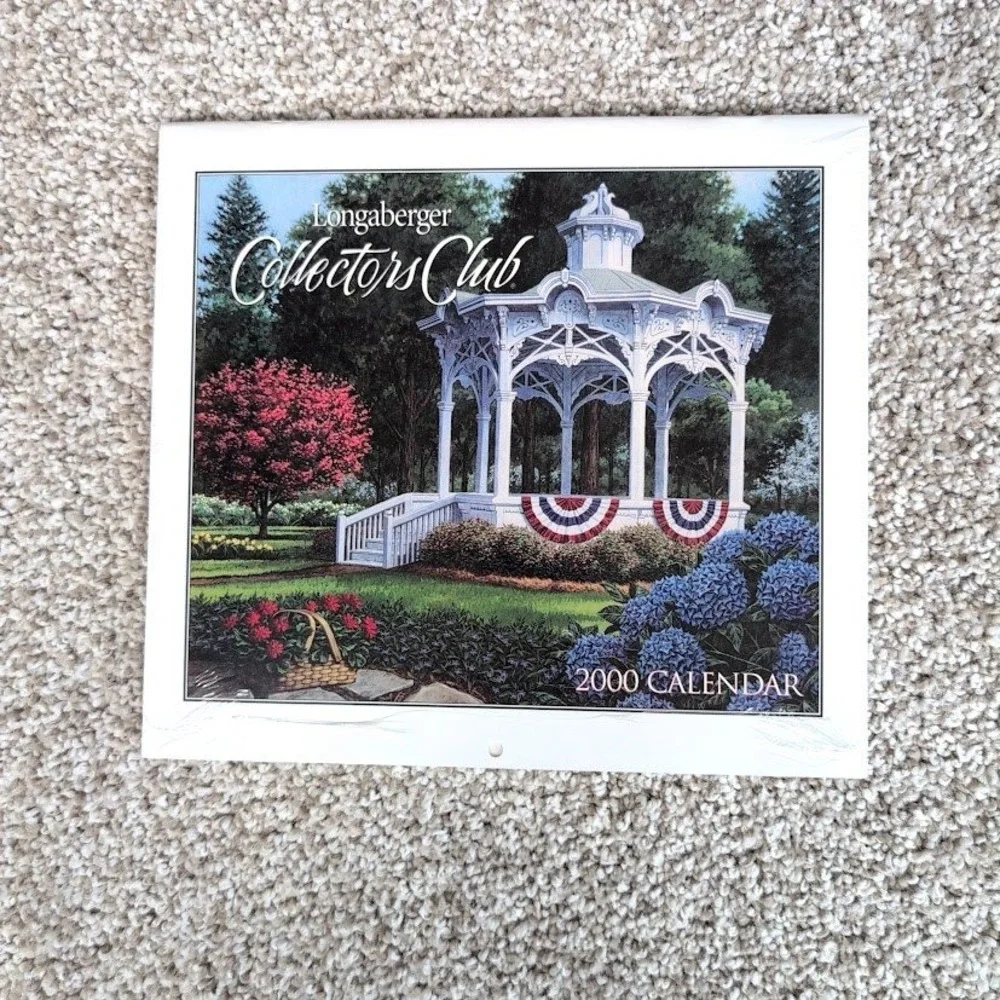 Longaberger Collectors Club‎ 2000 Calendar New Sealed Art Gazebo Hydrangea